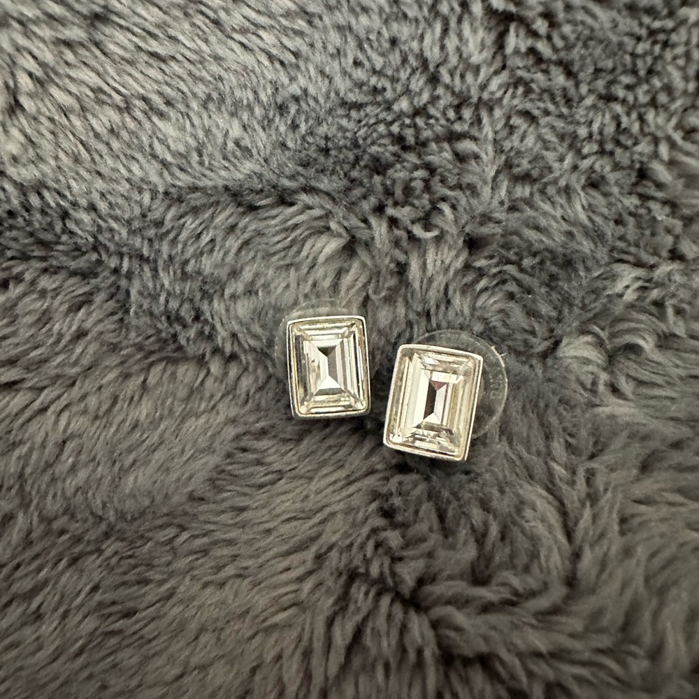 Swarovski Elegant Silver Stud Earrings